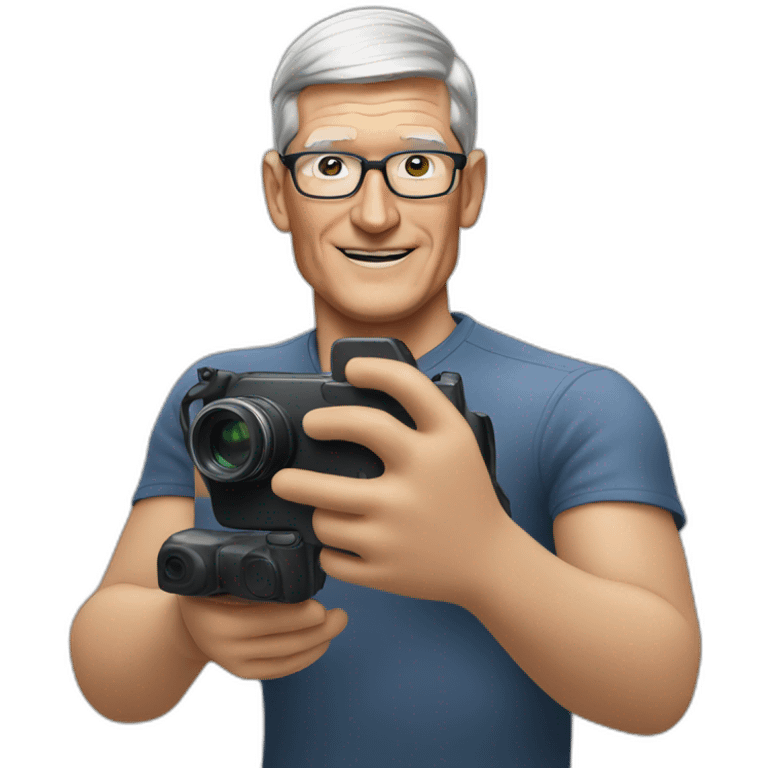 Tim cook taking photo emoji