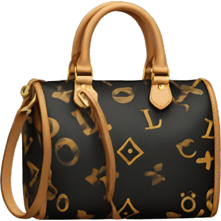 lv bag black  emoji