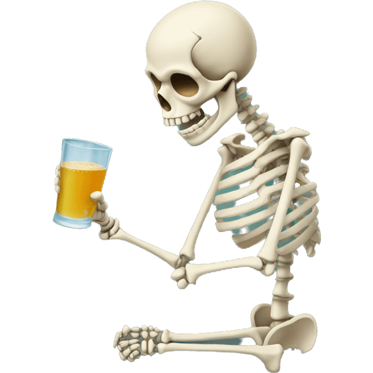 Skeleton drinking chimarrão emoji