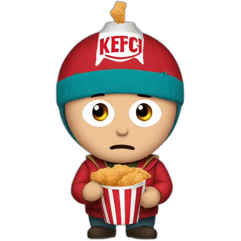 Cartman eating KFC emoji