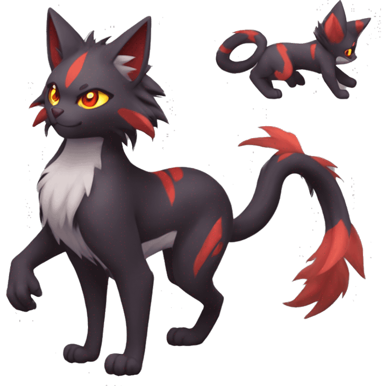 Torracat-Zoroark-Litten-Zorua-bat-cat full body emoji