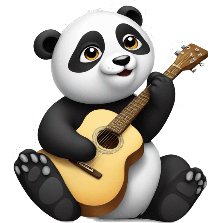 Panda playing guitar emoji