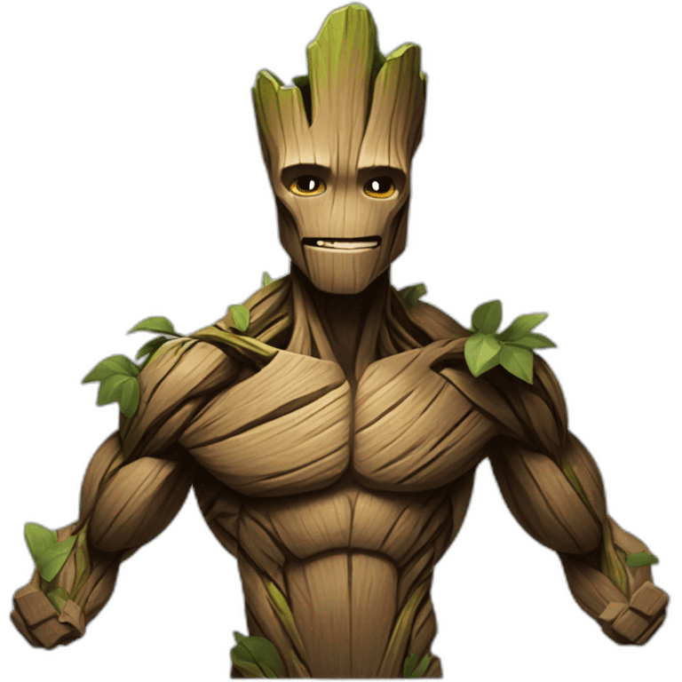 Groot à la musculation emoji