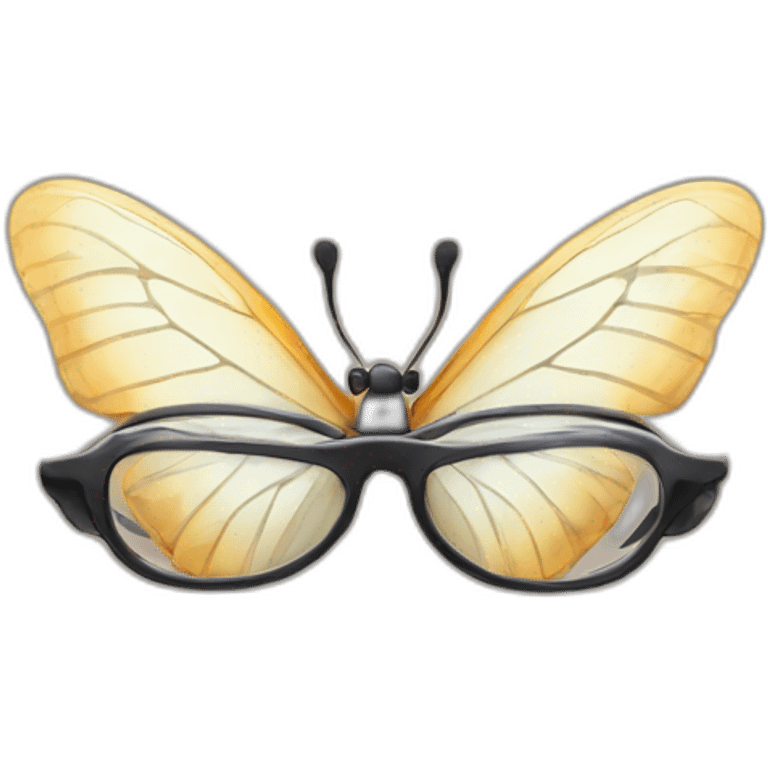 butterfly in glasses emoji