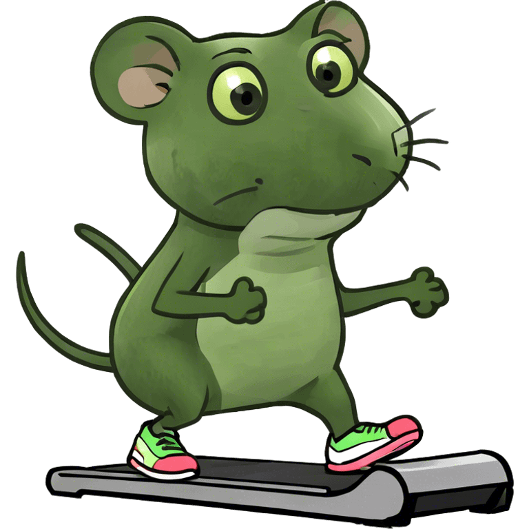 Rat on a treadmill emoji