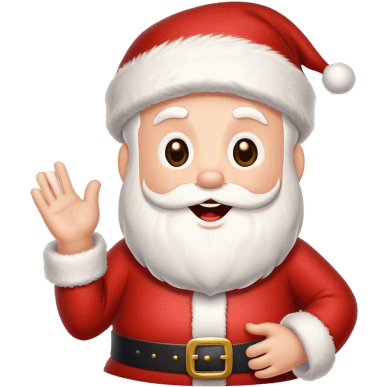 handsome but jolly Santa Claus aka Singing Santa emoji