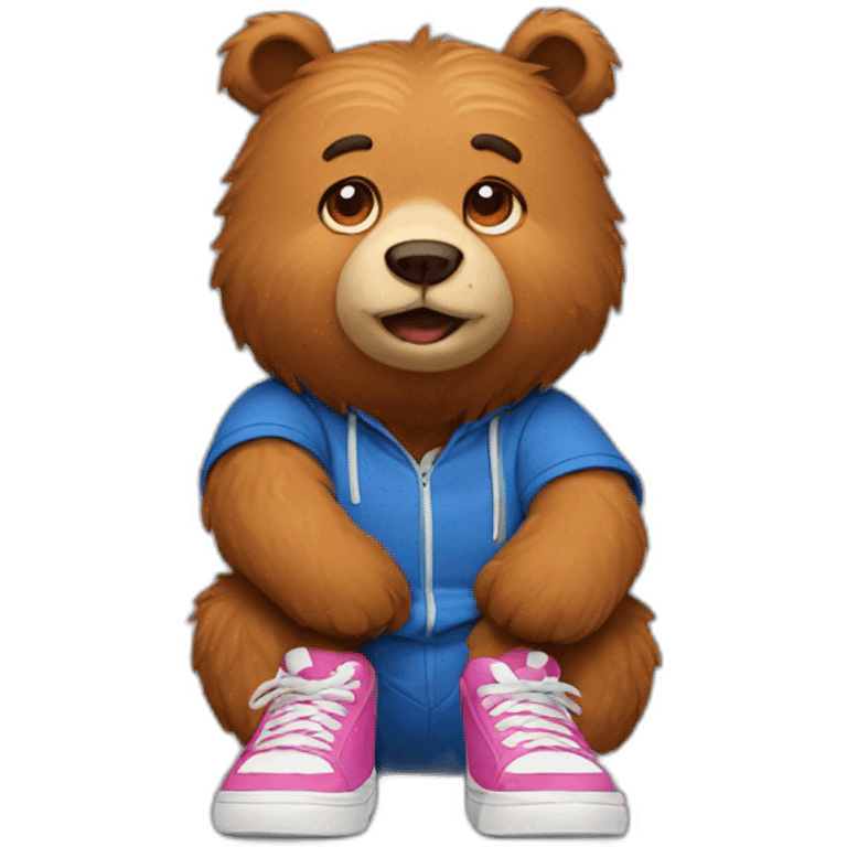 Bear wearing sneakers emoji