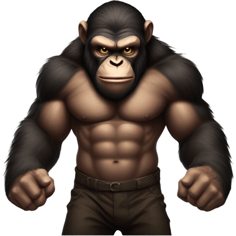 Ape beating on chest  emoji