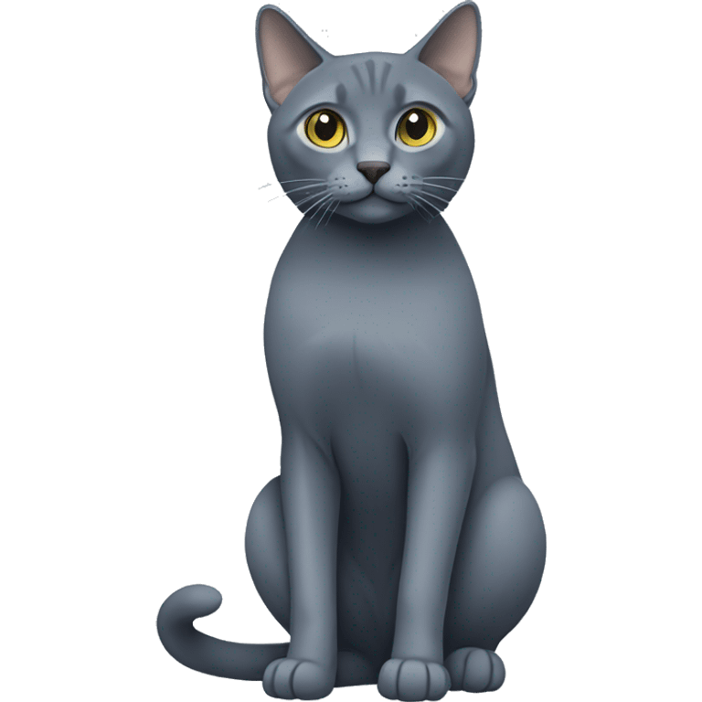 full body Russian blue emoji