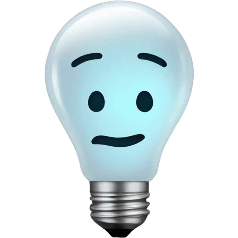 Broken lightbulb with a light emoji