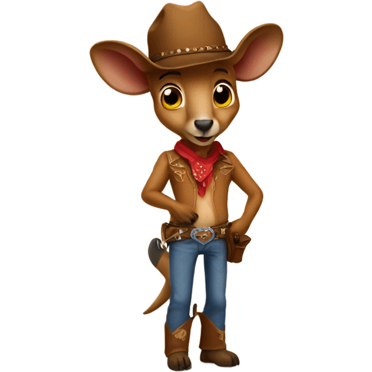 Kangaroo heart cowboy  emoji