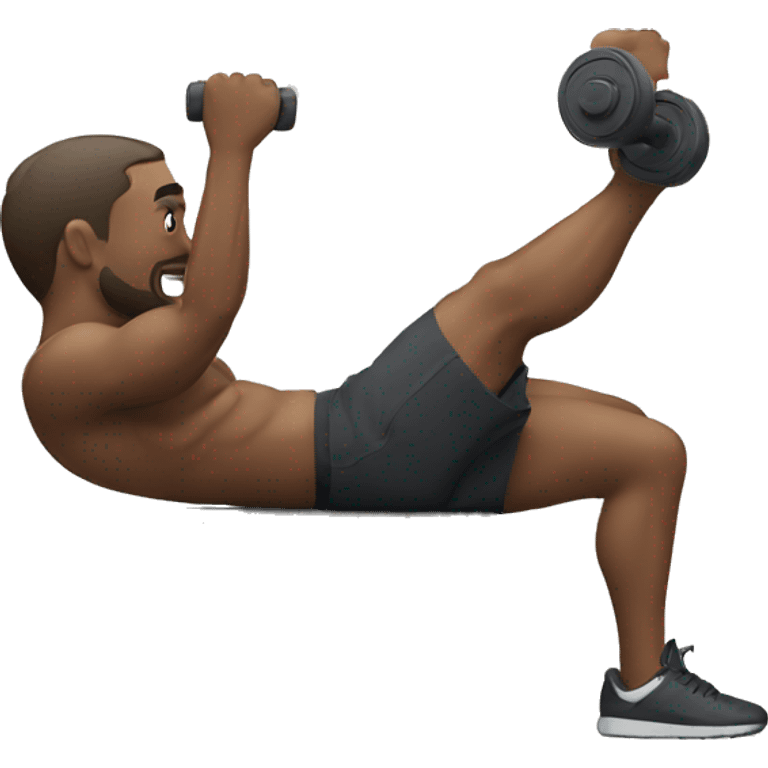 Guy working out emoji