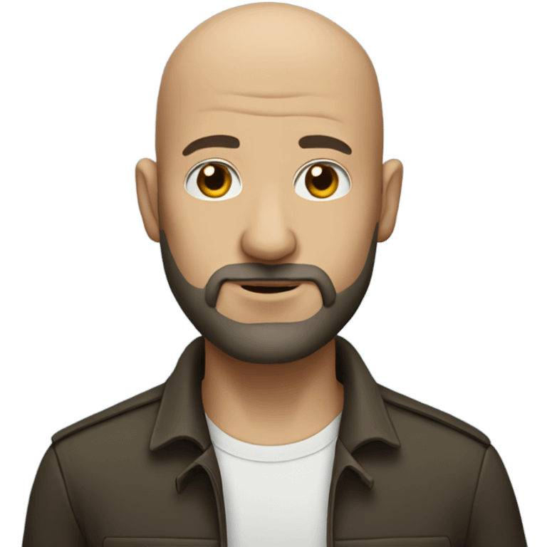 Tall, bald with beard emoji