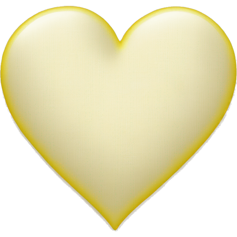 very light pale yellow heart shape emoji