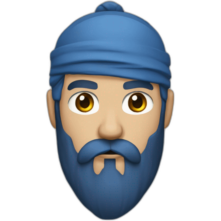 Karate blue eyes beard zen  emoji