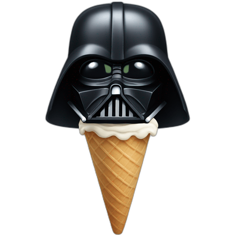 Ice cream Darth vader emoji