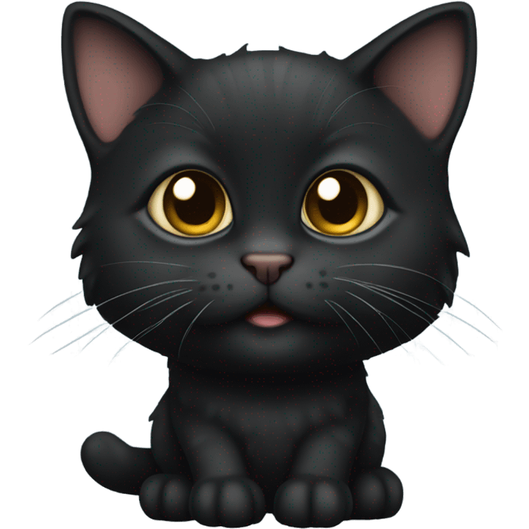 Black munchkin cat emoji