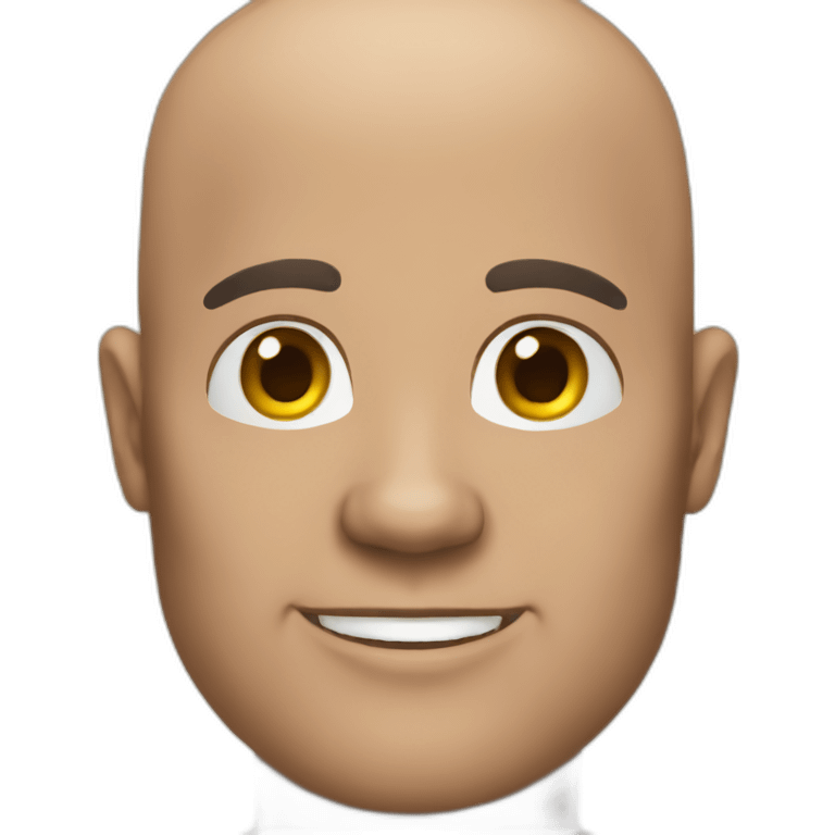 Bald man with charisma emoji