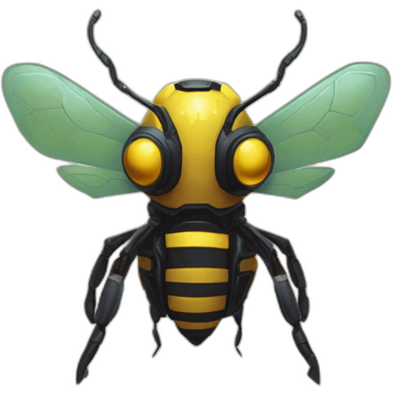 alien robotic bee creature  monster scifi roguelike rpg style inspired by slay thee spire emoji