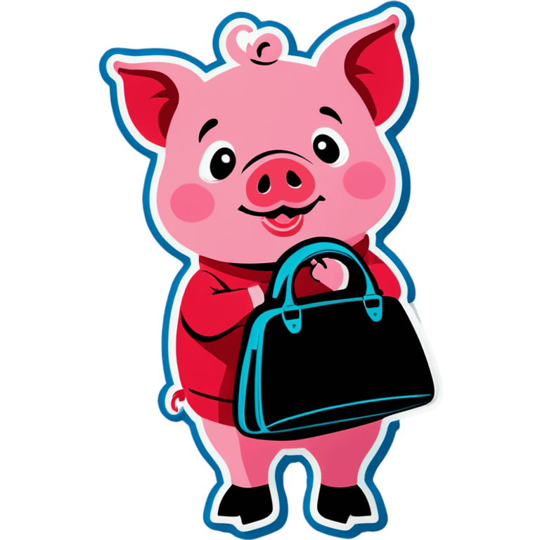 Pig with a purse emoji