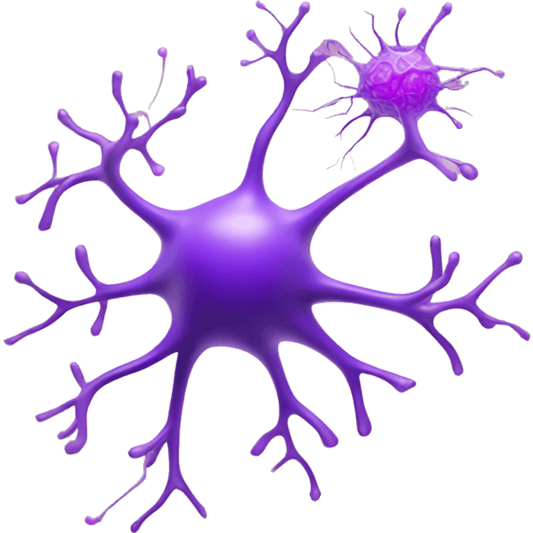 Purple neuron reaching out for other neurons  emoji