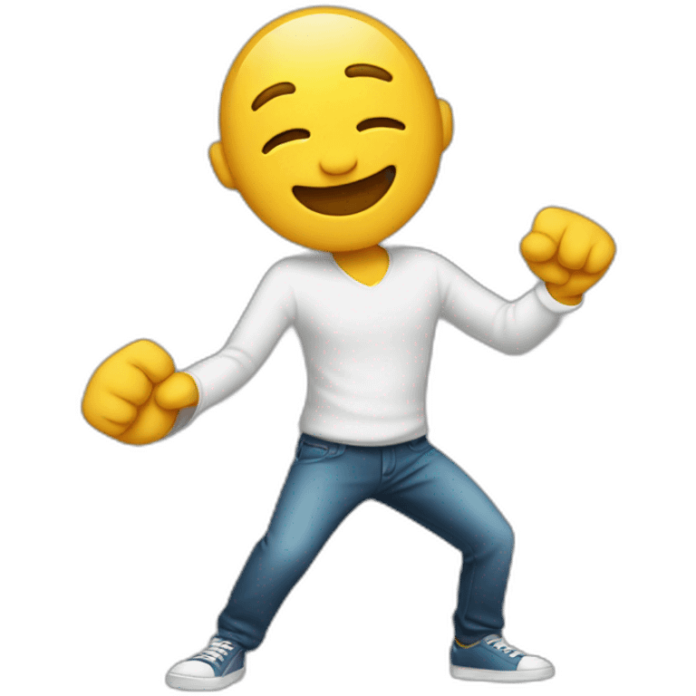 Man who is dabing emoji