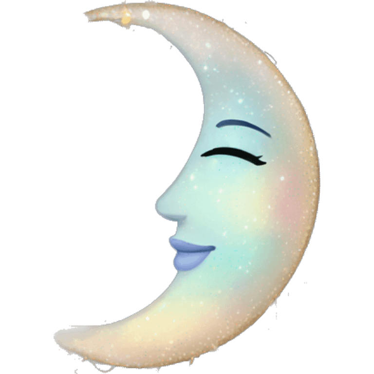 Sparkly moon-and-stars-galaxy-dreamcatcher emoji