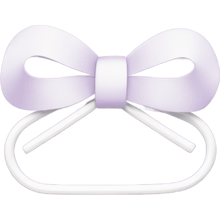 Lilac paper clip with a white bow emoji