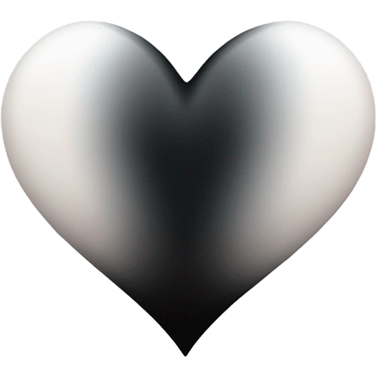 white and black ombre heart emoji