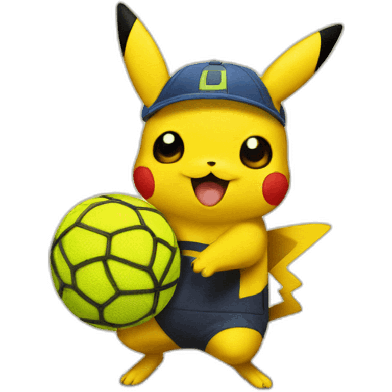 pikachu playing spikeball emoji