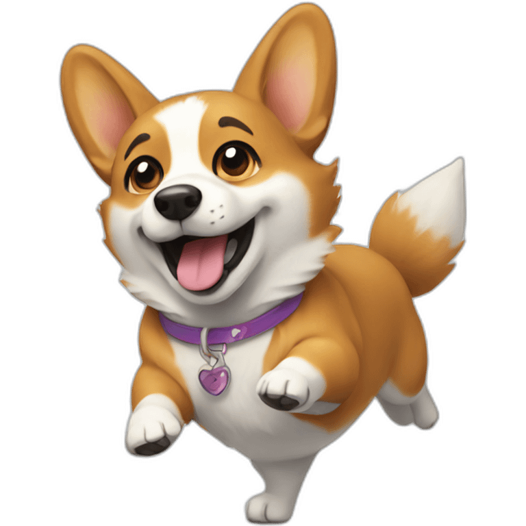 Dancing corgi emoji