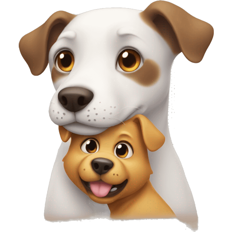 Cat and dog In love emoji