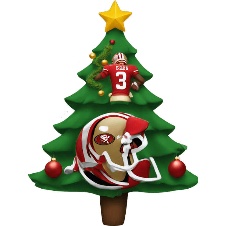 49er Christmas tree emoji