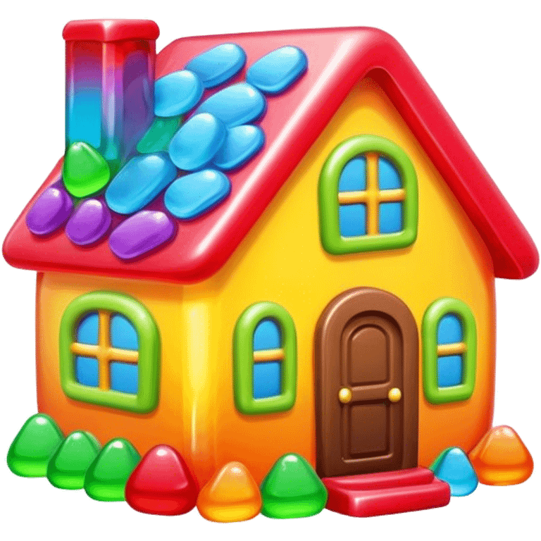 Candy land gummy  house  emoji