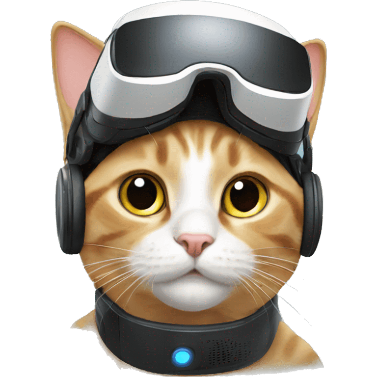 Cat with vr emoji