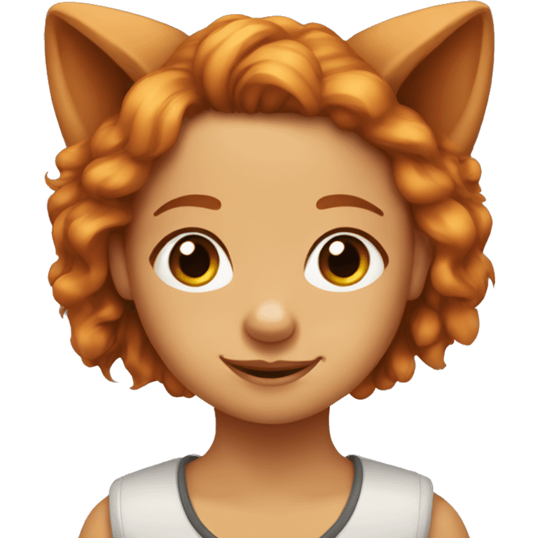 Ginger girl with an Australien Shepherd  emoji