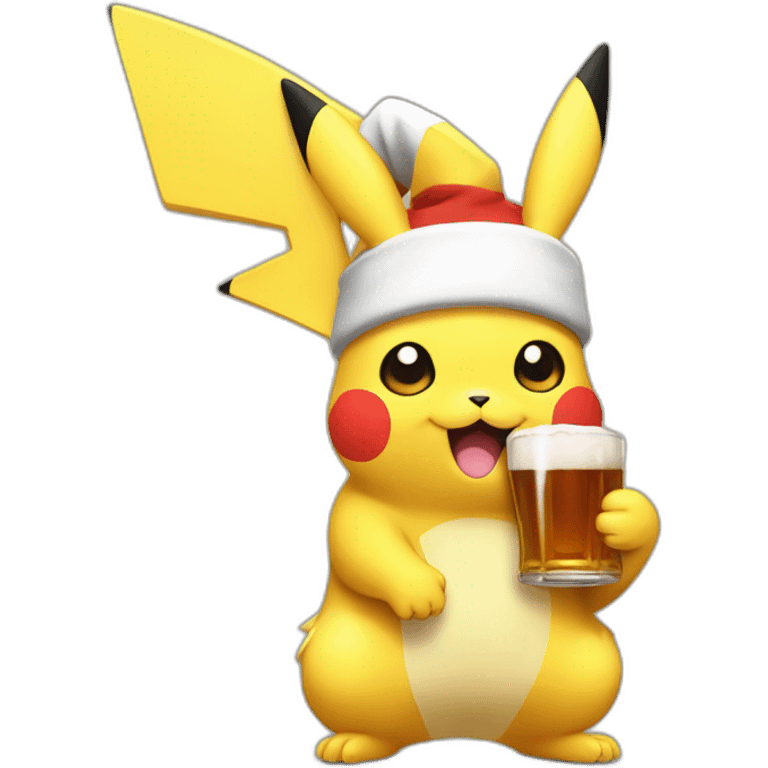 Pikatchu qui boit un biere emoji