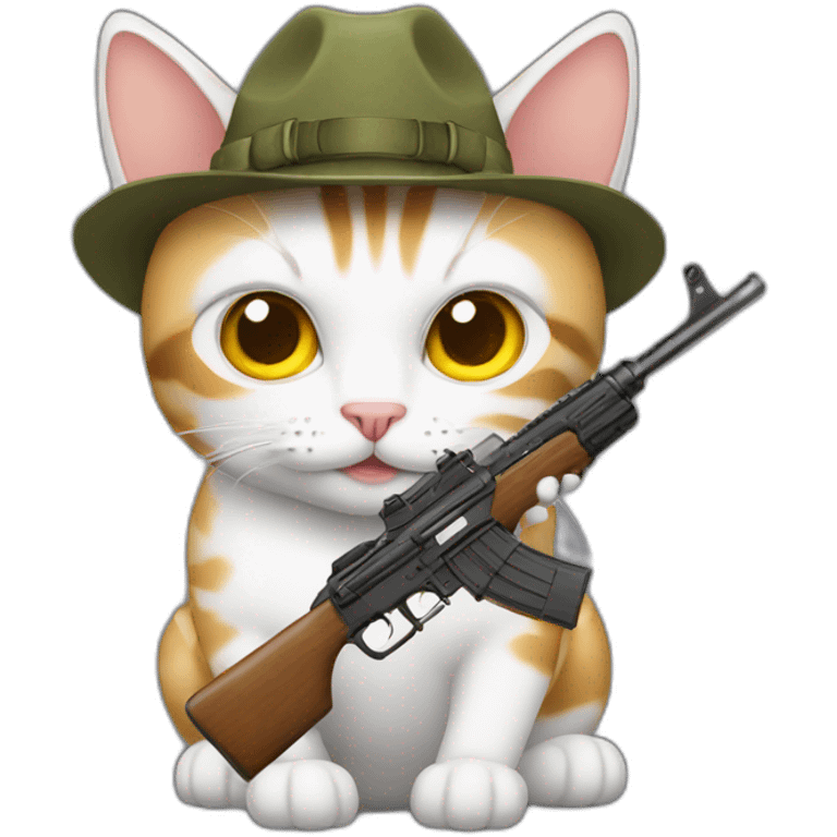 cat with rifle emoji