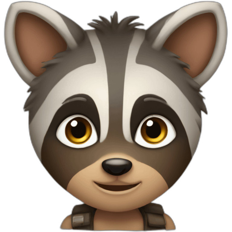 little boy on a raccoon emoji