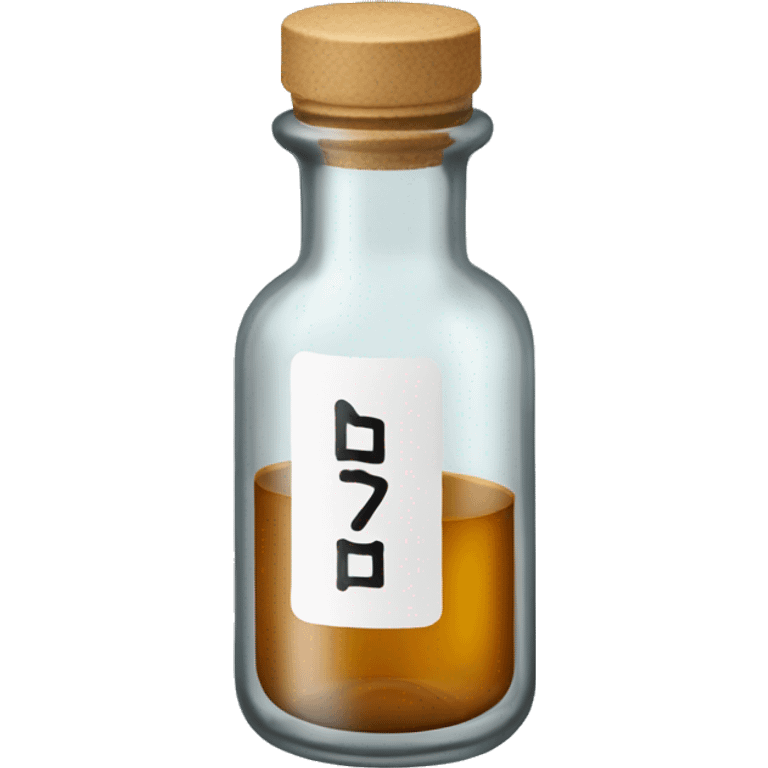 Small glass vial with “TEST E” on the label  emoji