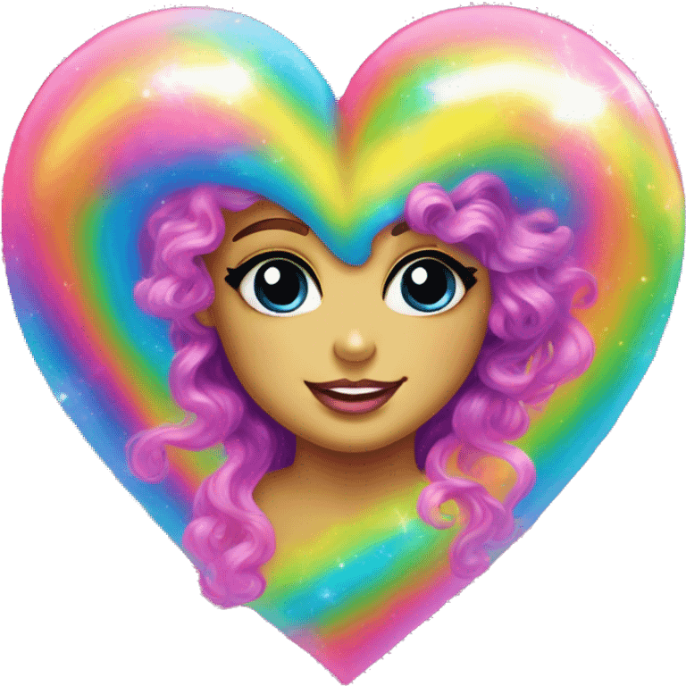 lisa frank glitter heart emoji