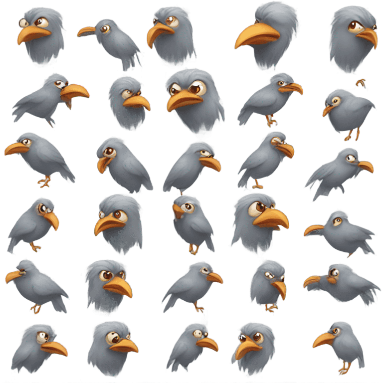 ugly bird emoji