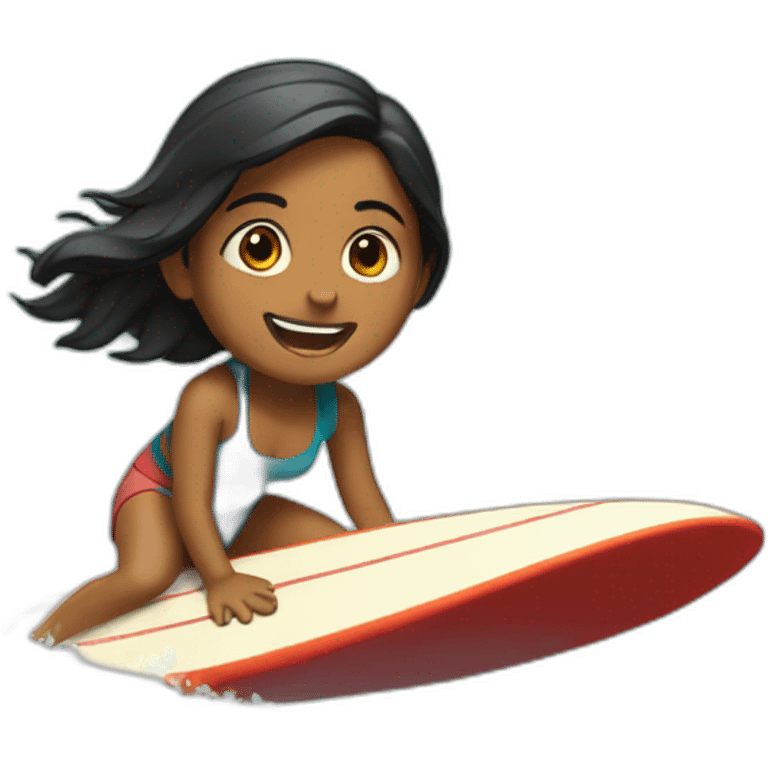 indian girl surfing  emoji