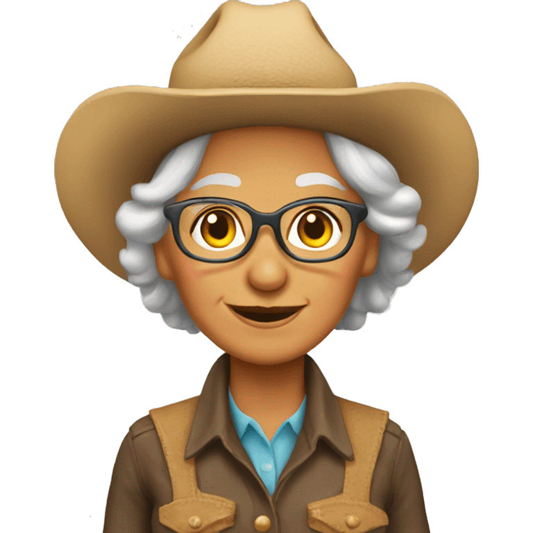 Coastal cowgirl grandma emoji