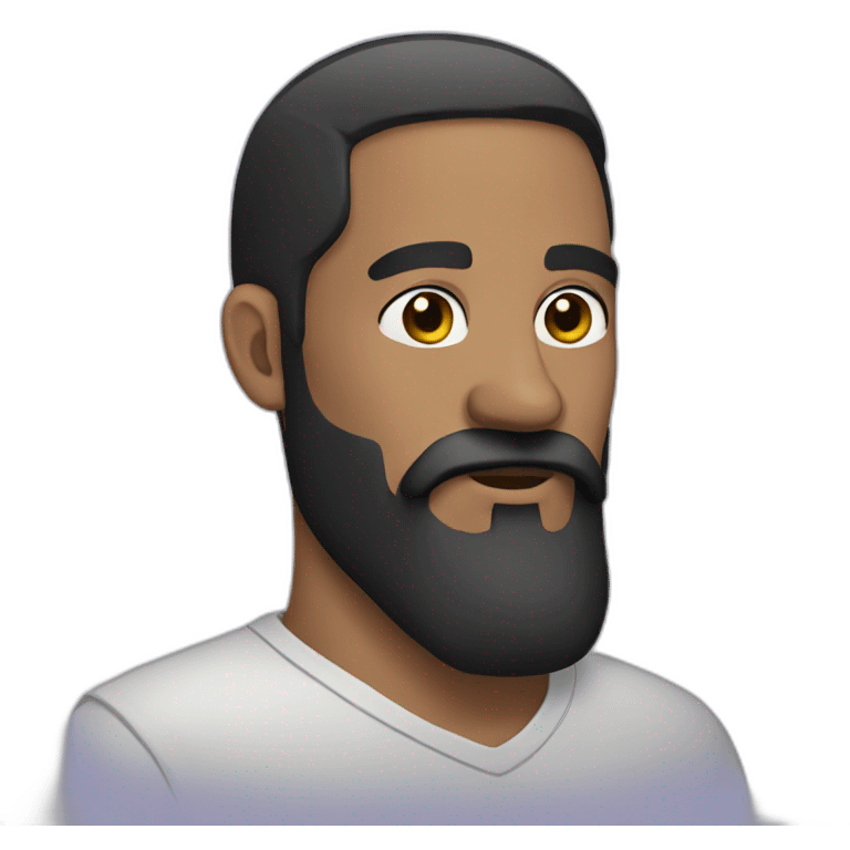 man with black beard emoji