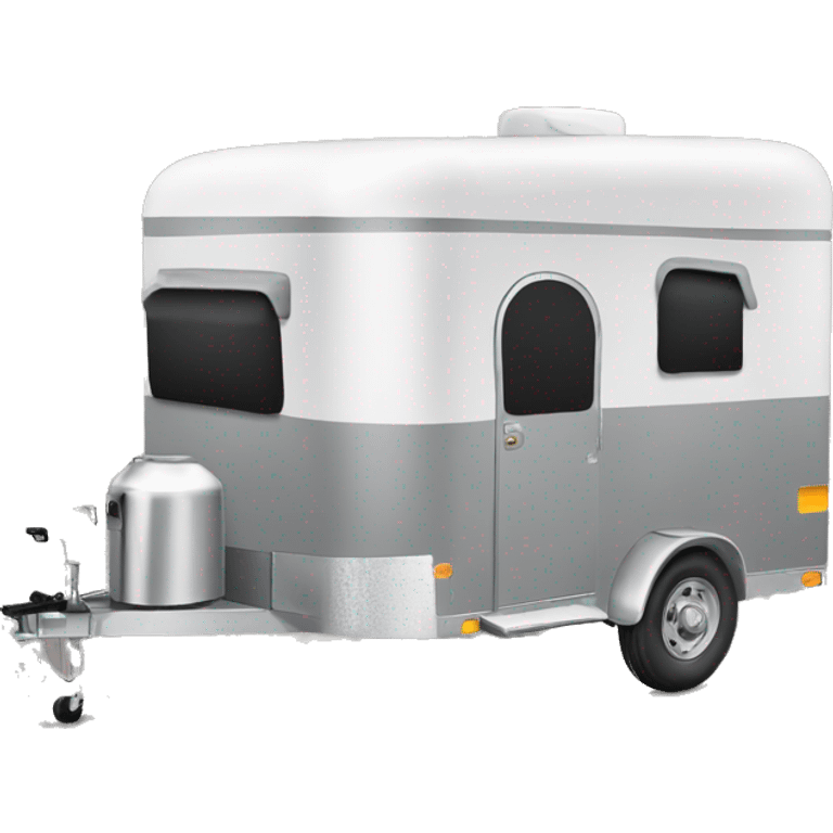 Gray calico 2 horse trailer  emoji