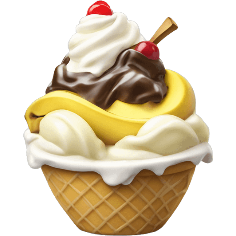 banana split sundae ice cream emoji