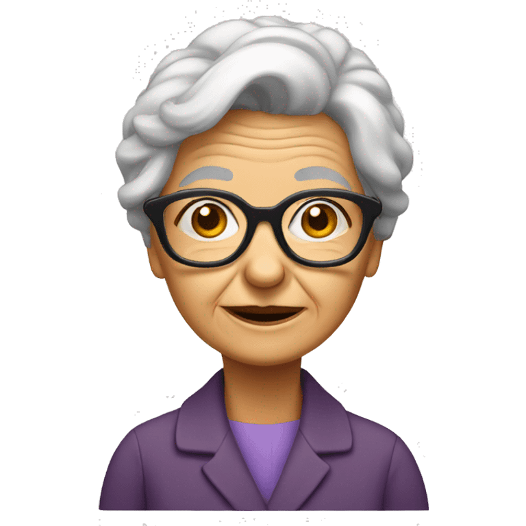 Old lady in glasses emoji