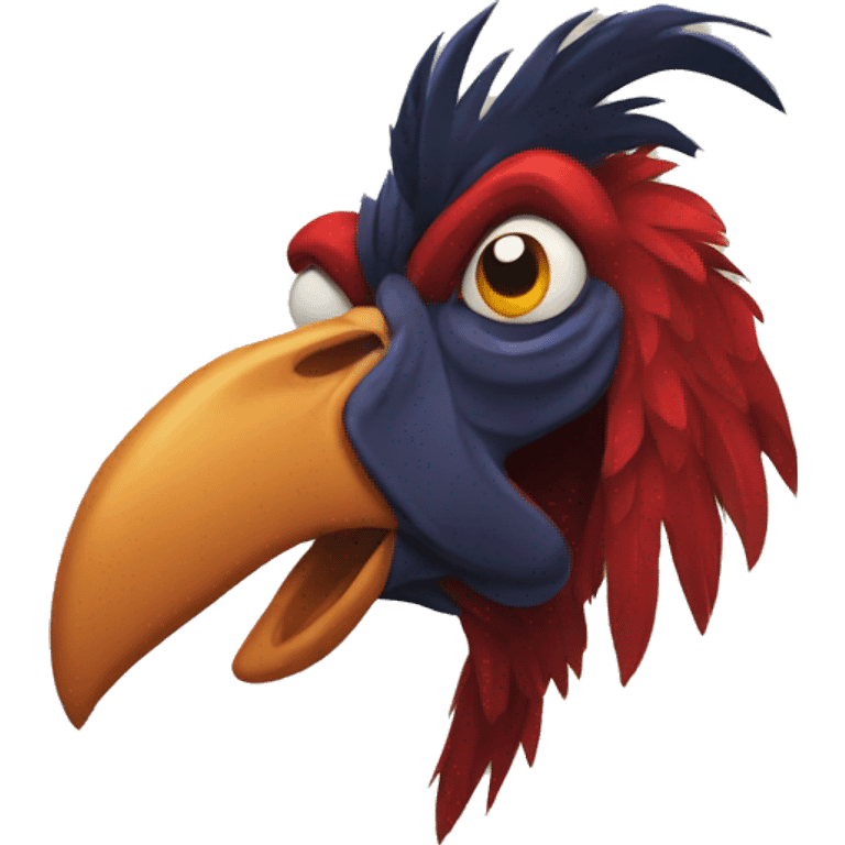 evil rooster emoji