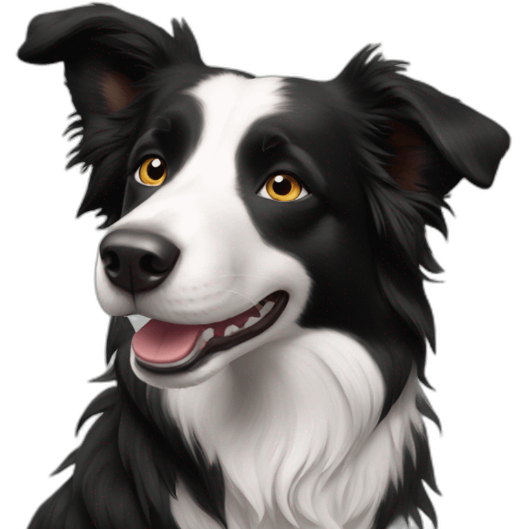 Border Collie black emoji